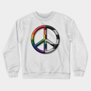 Peace Pride design in LGBT Ally pride flag colors Crewneck Sweatshirt